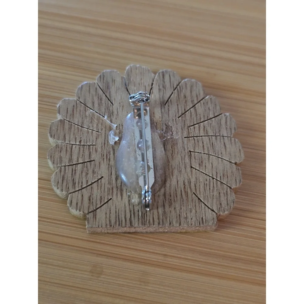 Handmade Hand-painted Thanksgiving Turkey Pin